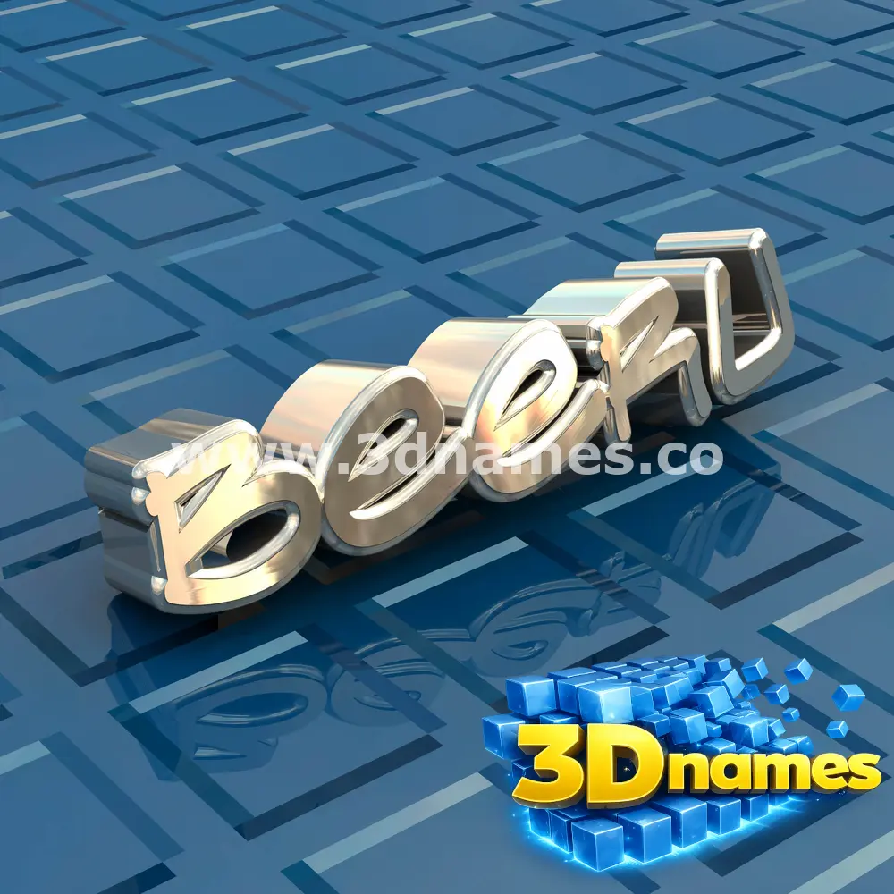 beeru in Blue Bling style - 3D name wallpaper