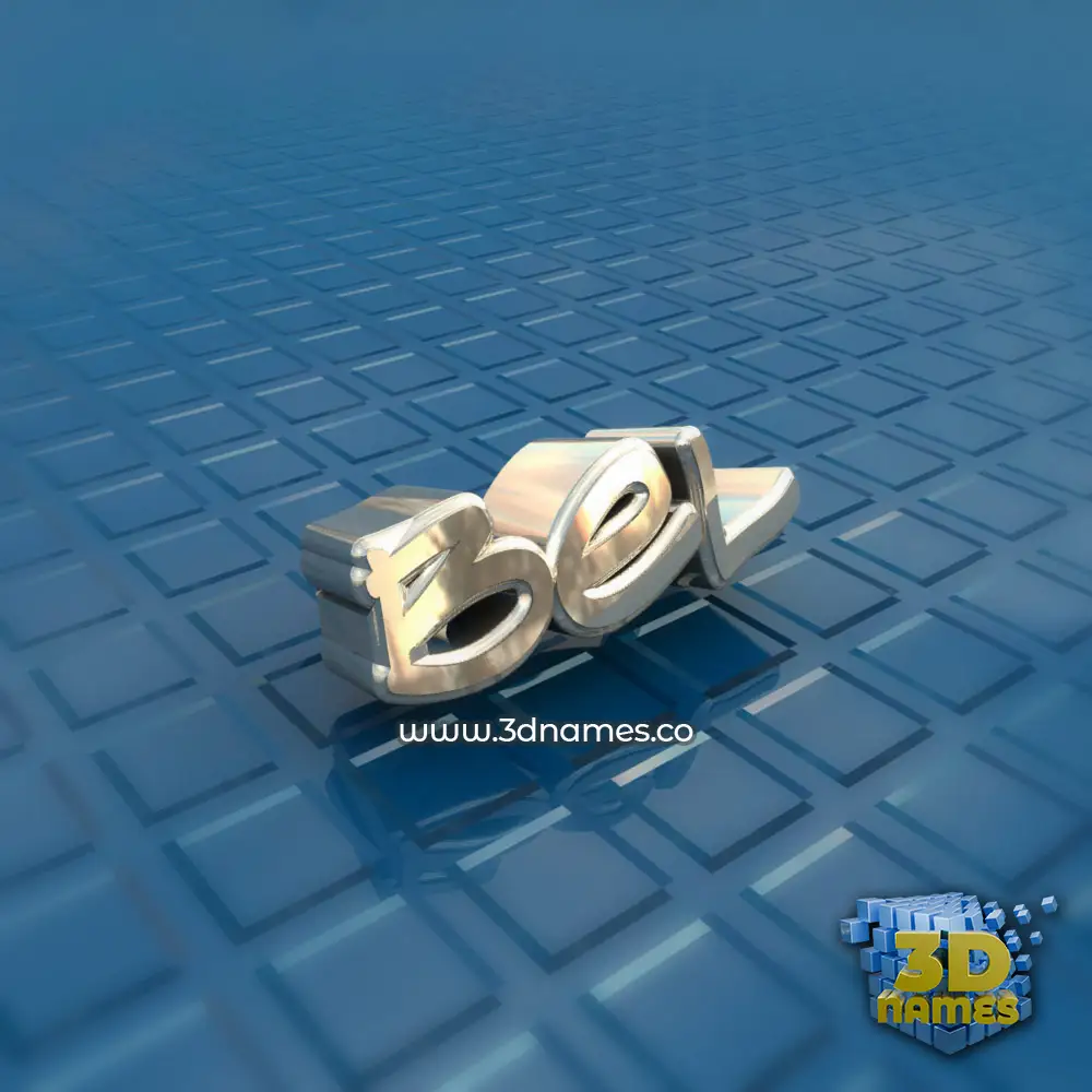 bel in Blue Bling style - 3D name wallpaper