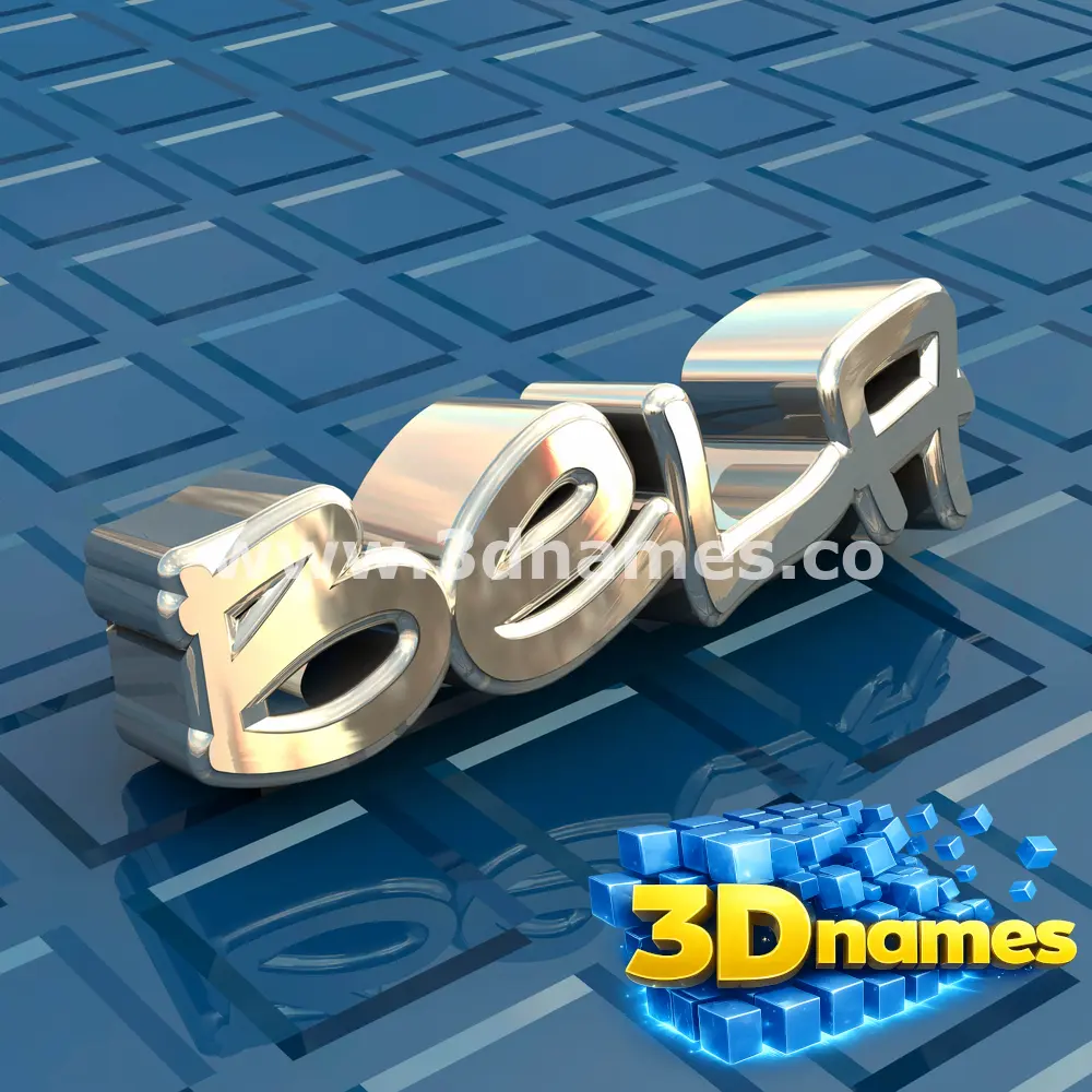 bela in Blue Bling style - 3D name wallpaper