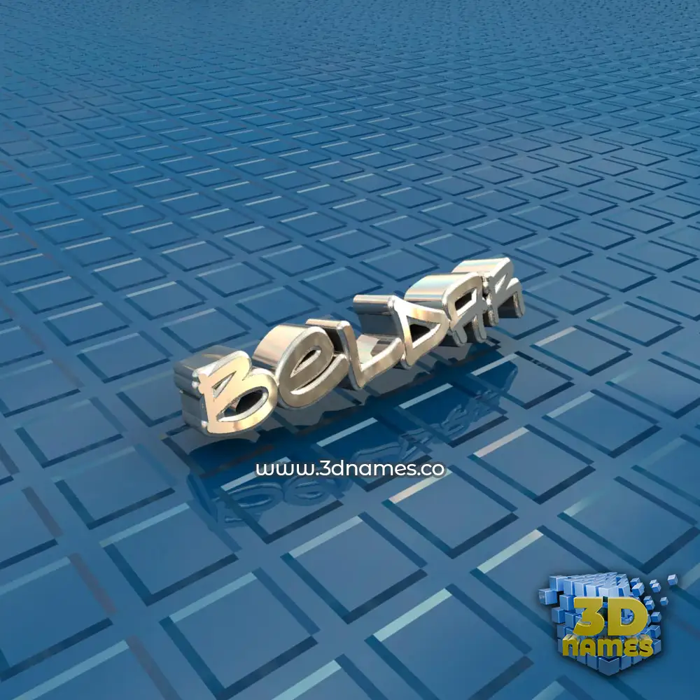 beldar in Blue Bling style - 3D name wallpaper