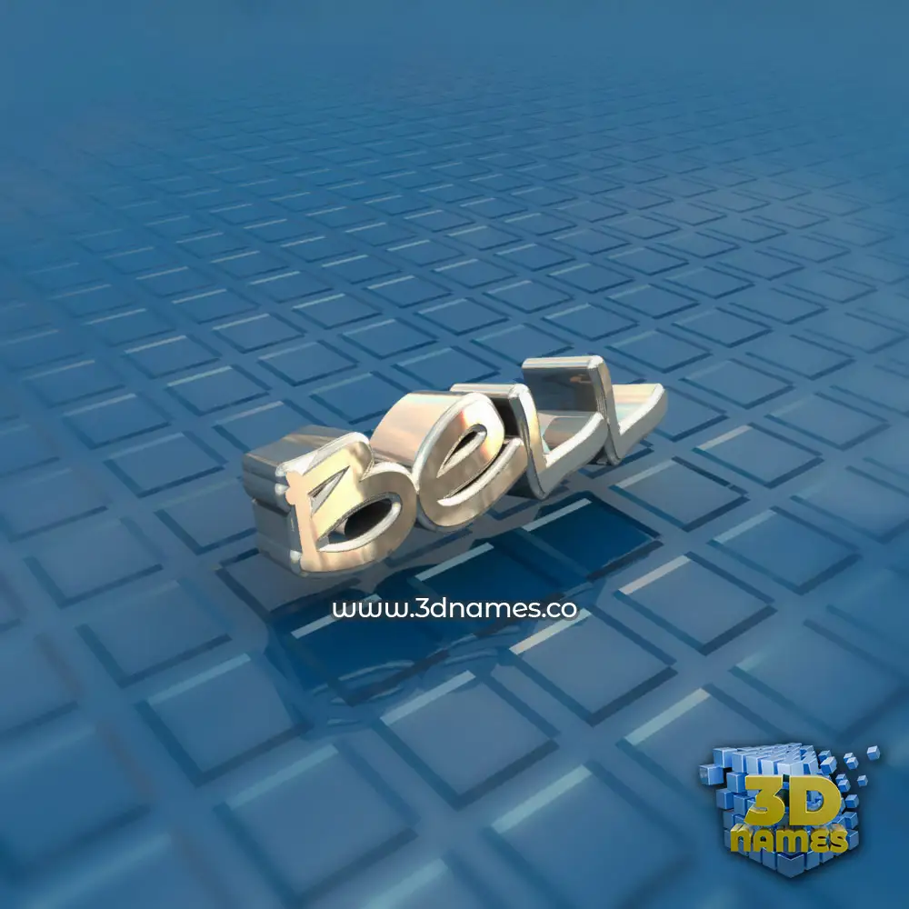 bell in Blue Bling style - 3D name wallpaper