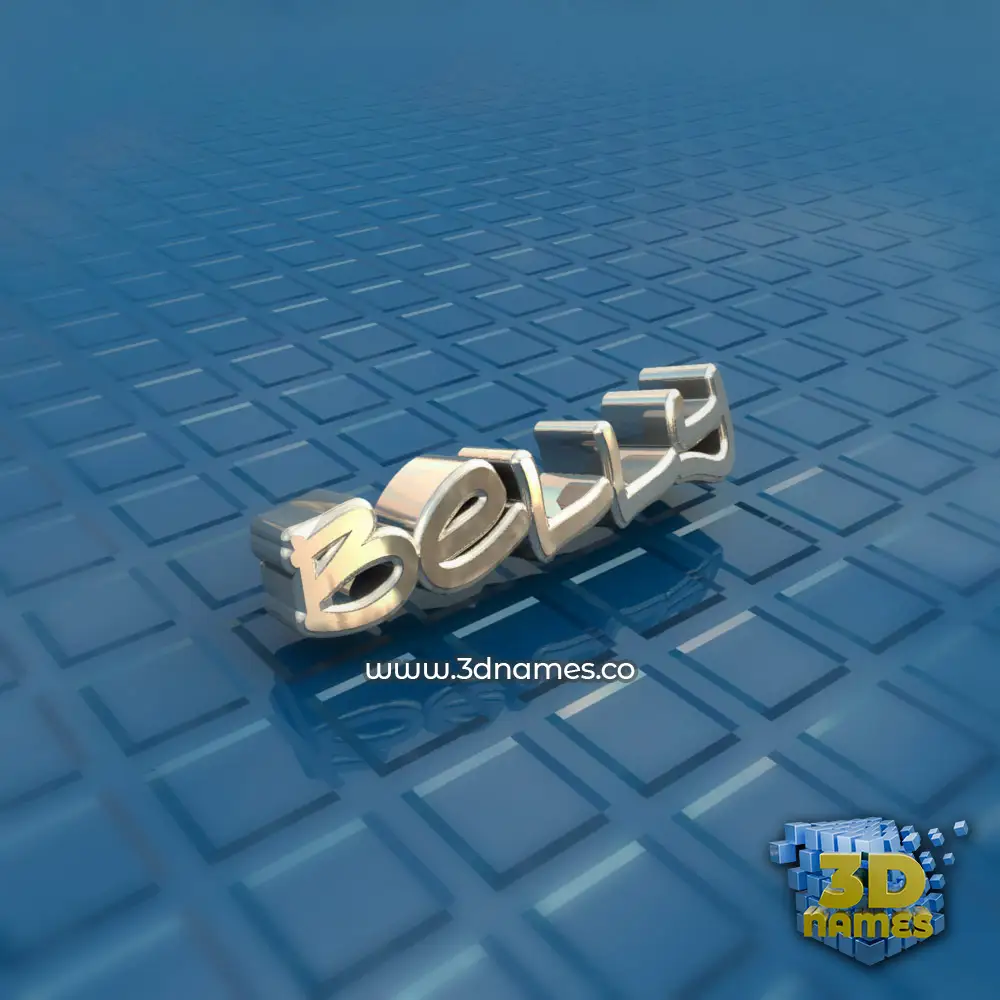 belly in Blue Bling style - 3D name wallpaper