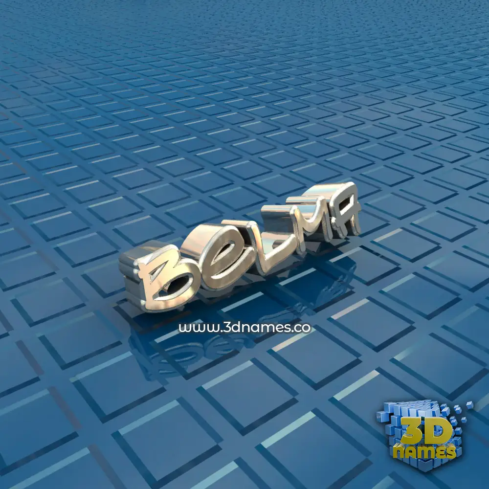belma in Blue Bling style - 3D name wallpaper