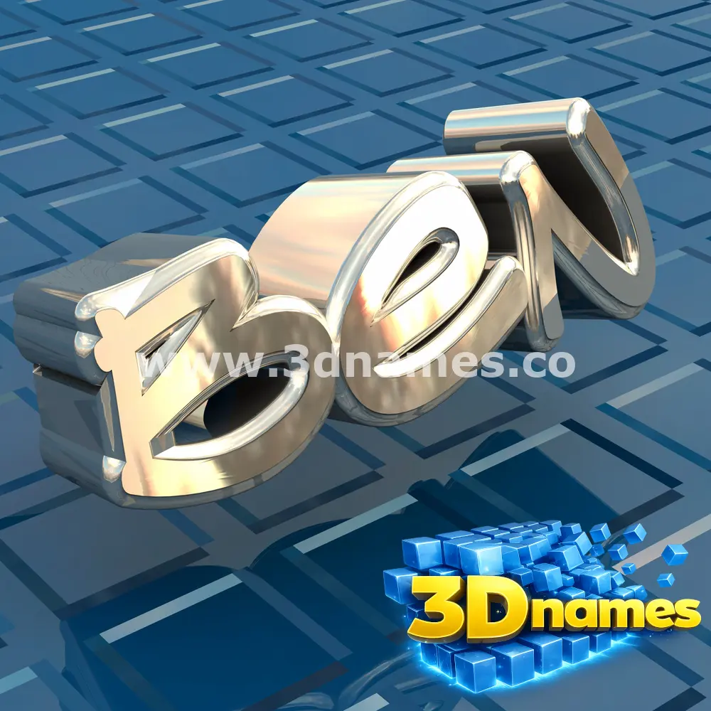 ben in Blue Bling style - 3D name wallpaper