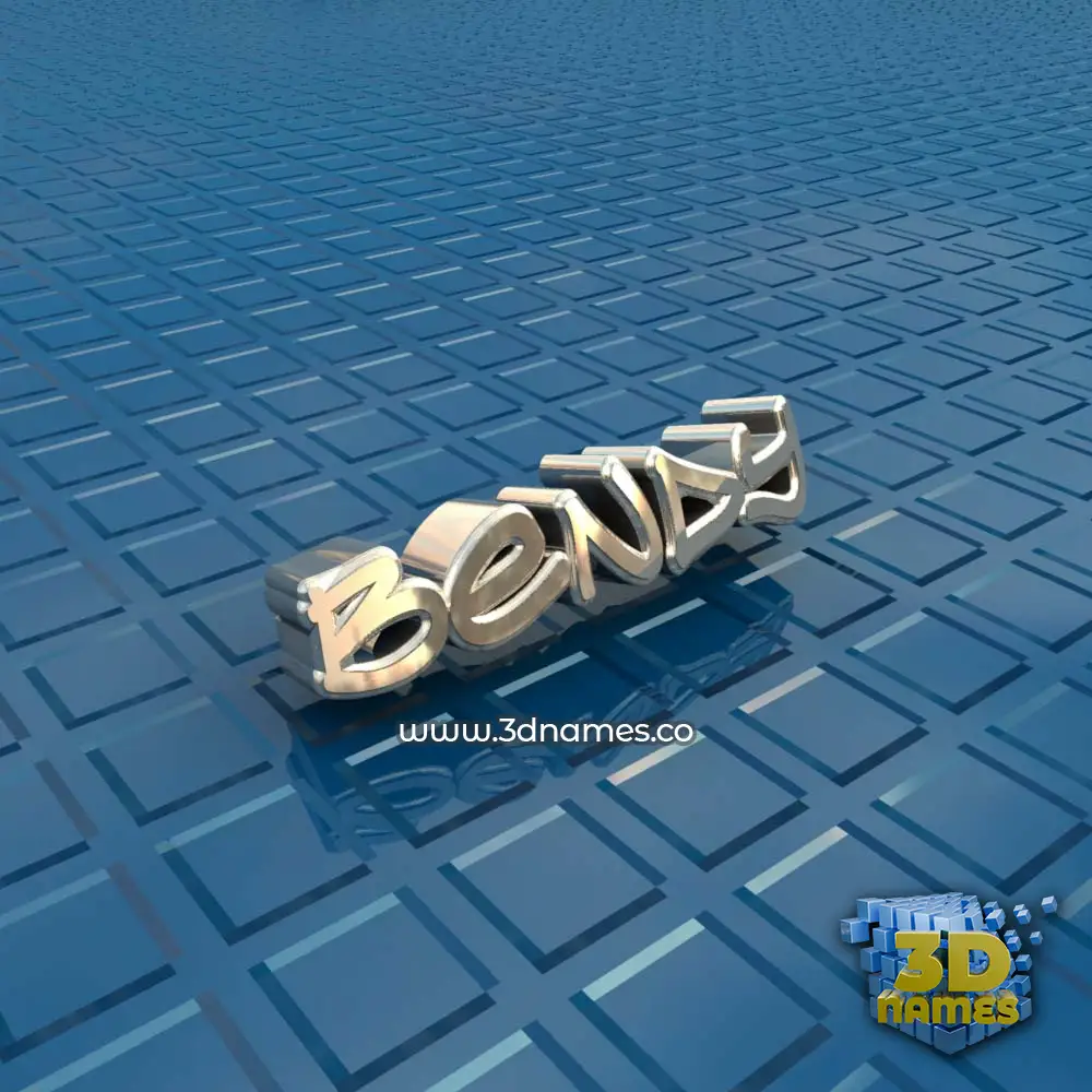 bendy in Blue Bling style - 3D name wallpaper