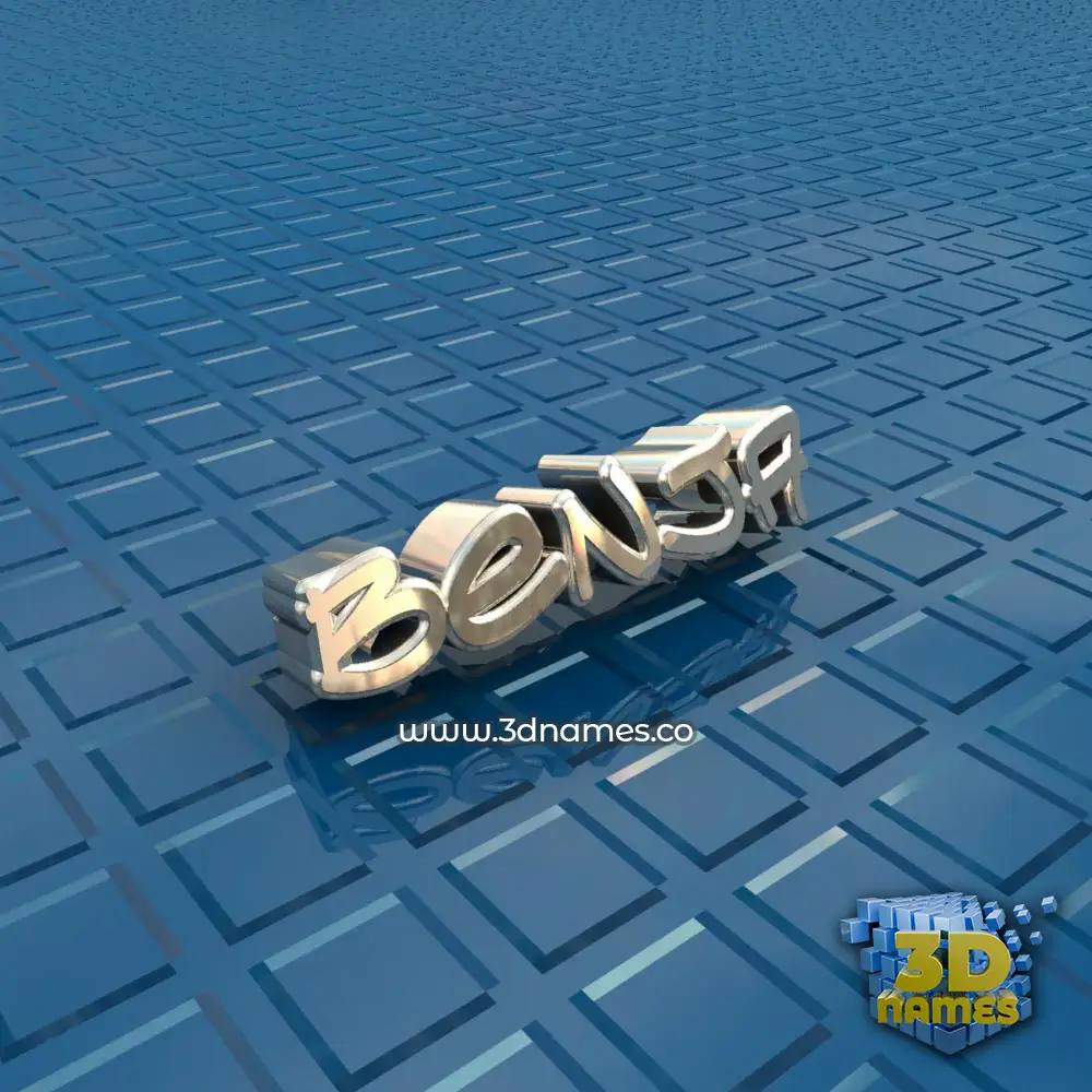 benja in Blue Bling style - 3D name wallpaper