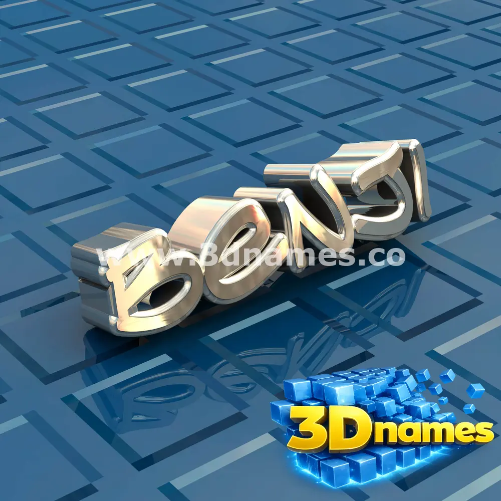 benji in Blue Bling style - 3D name wallpaper