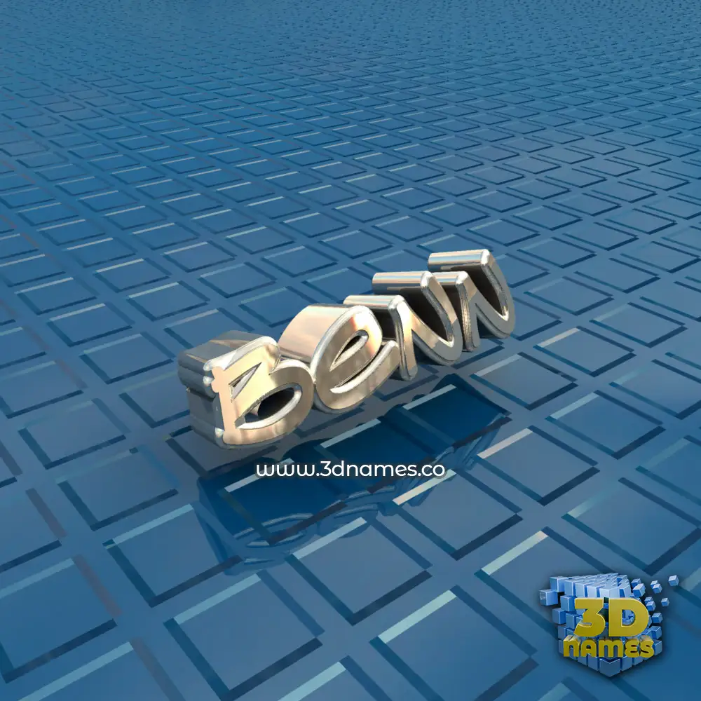 benn in Blue Bling style - 3D name wallpaper