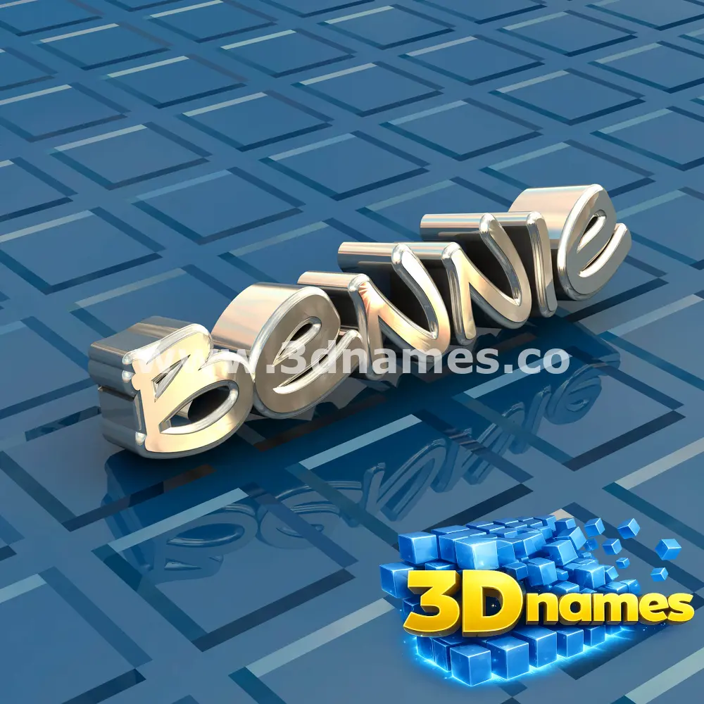bennie in Blue Bling style - 3D name wallpaper