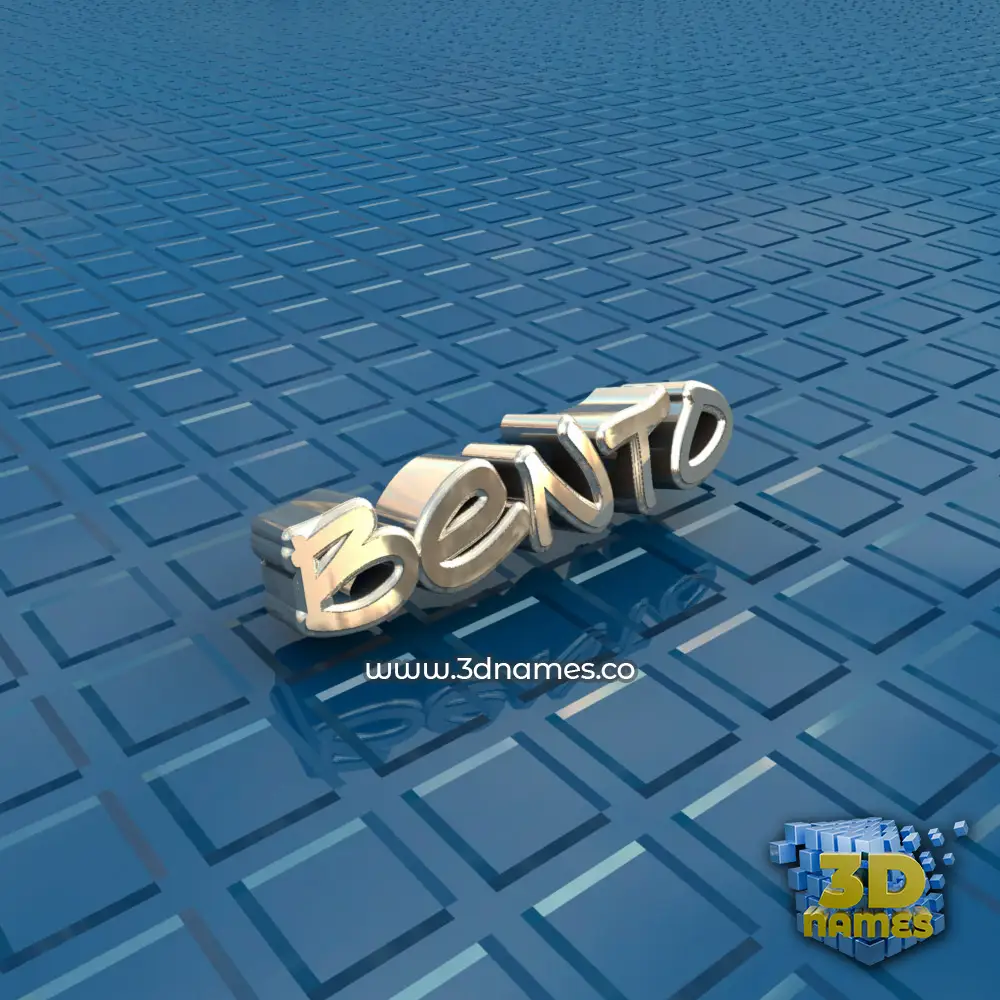 bento in Blue Bling style - 3D name wallpaper