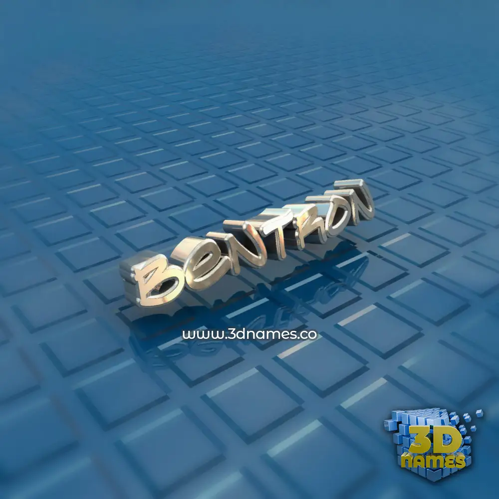 bentron in Blue Bling style - 3D name wallpaper