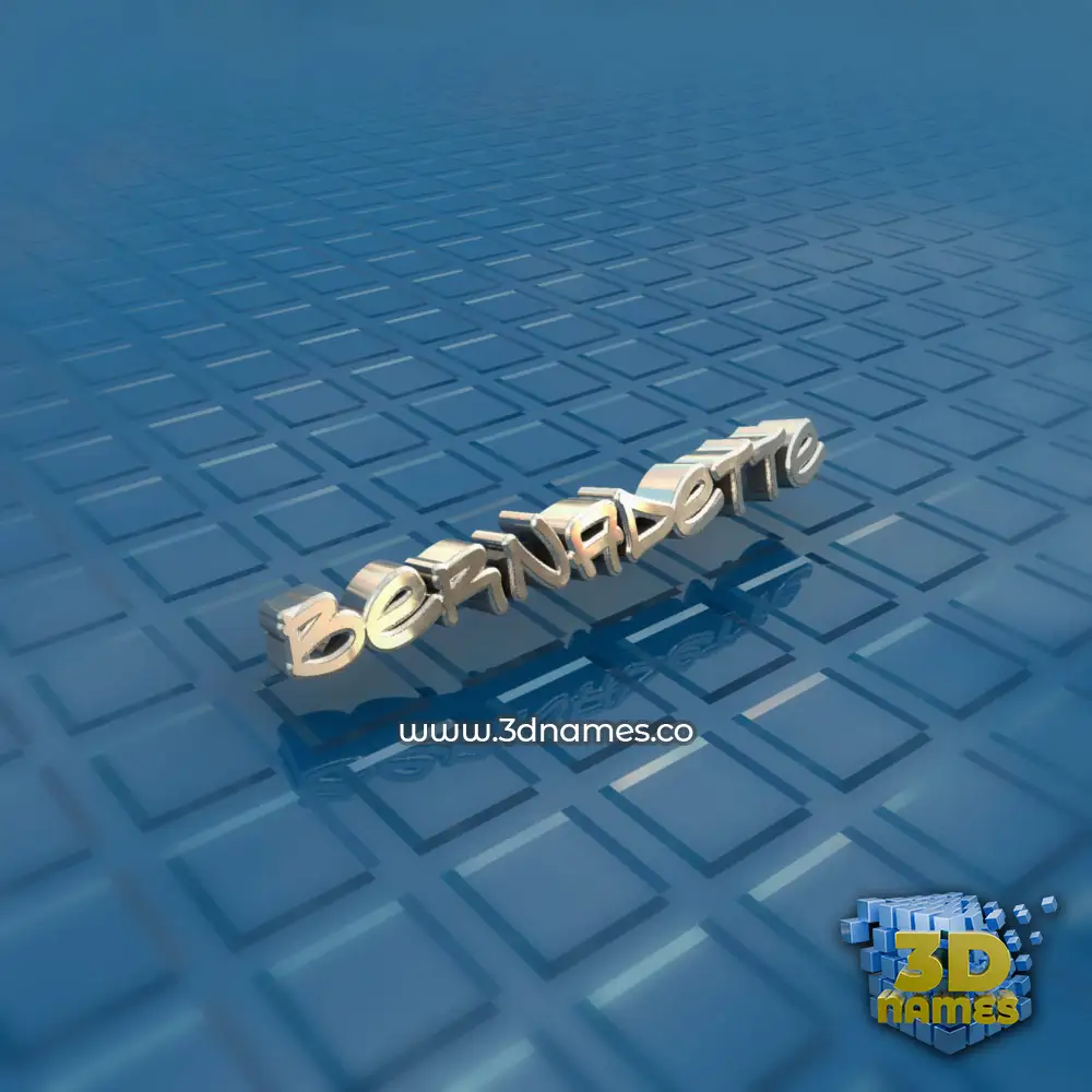 bernadette in Blue Bling style - 3D name wallpaper