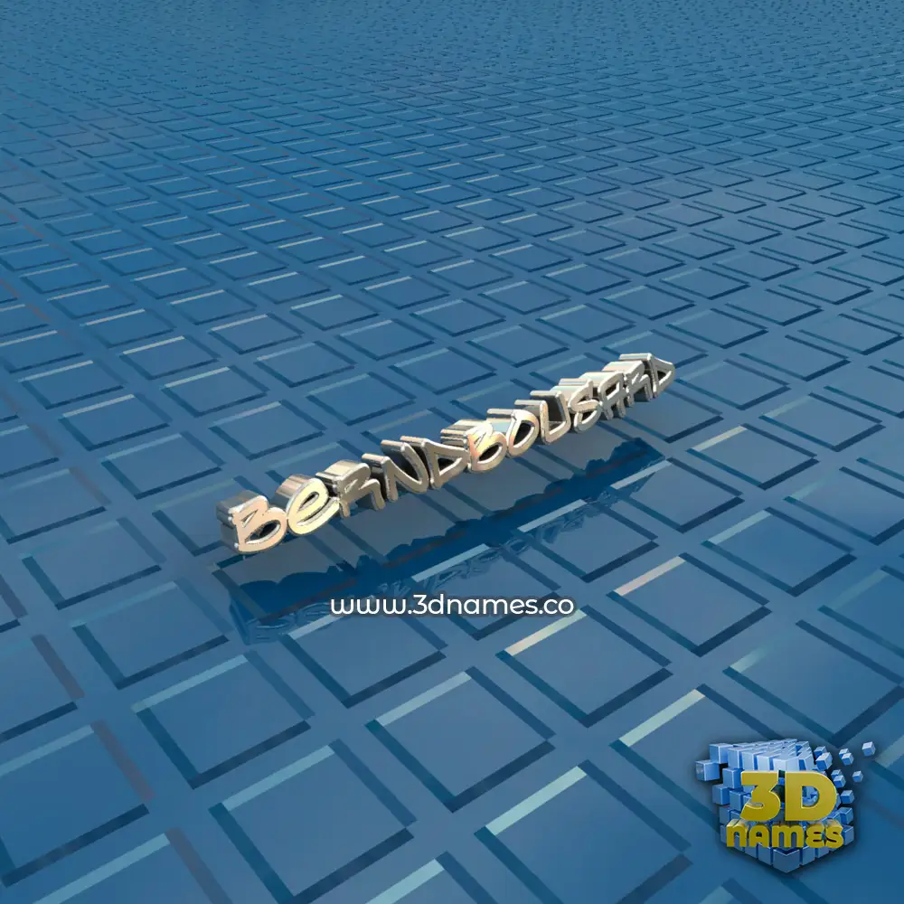berndbousard in Blue Bling style - 3D name wallpaper