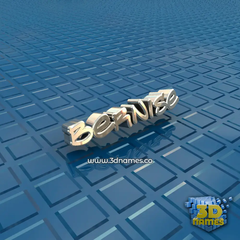 bernise in Blue Bling style - 3D name wallpaper
