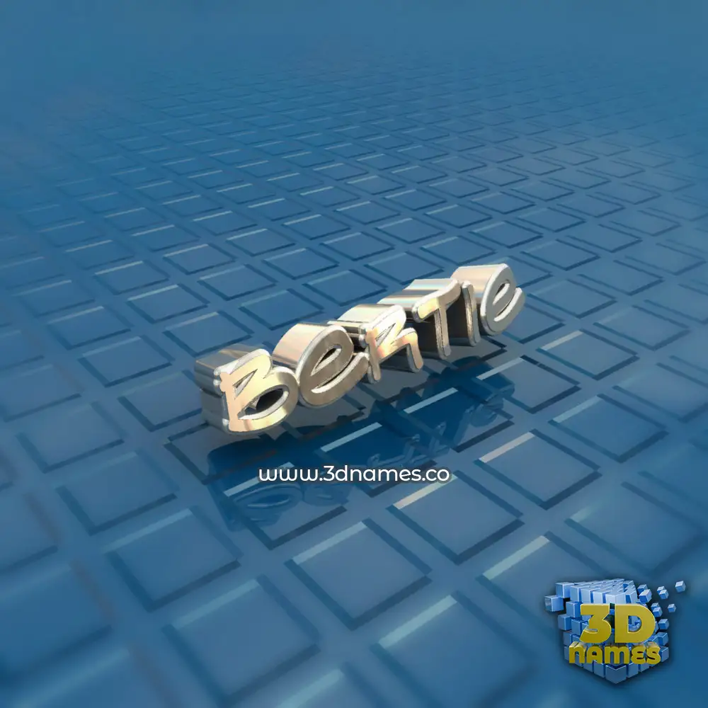 bertie in Blue Bling style - 3D name wallpaper