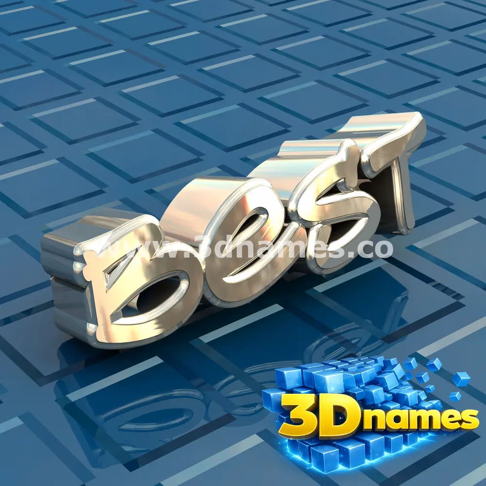 best in Blue Bling style - 3D name wallpaper