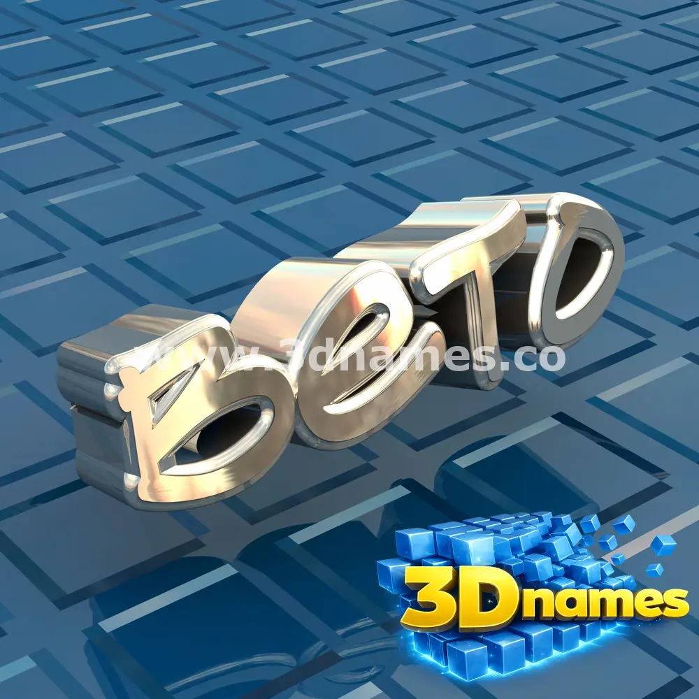 beto in Blue Bling style - 3D name wallpaper