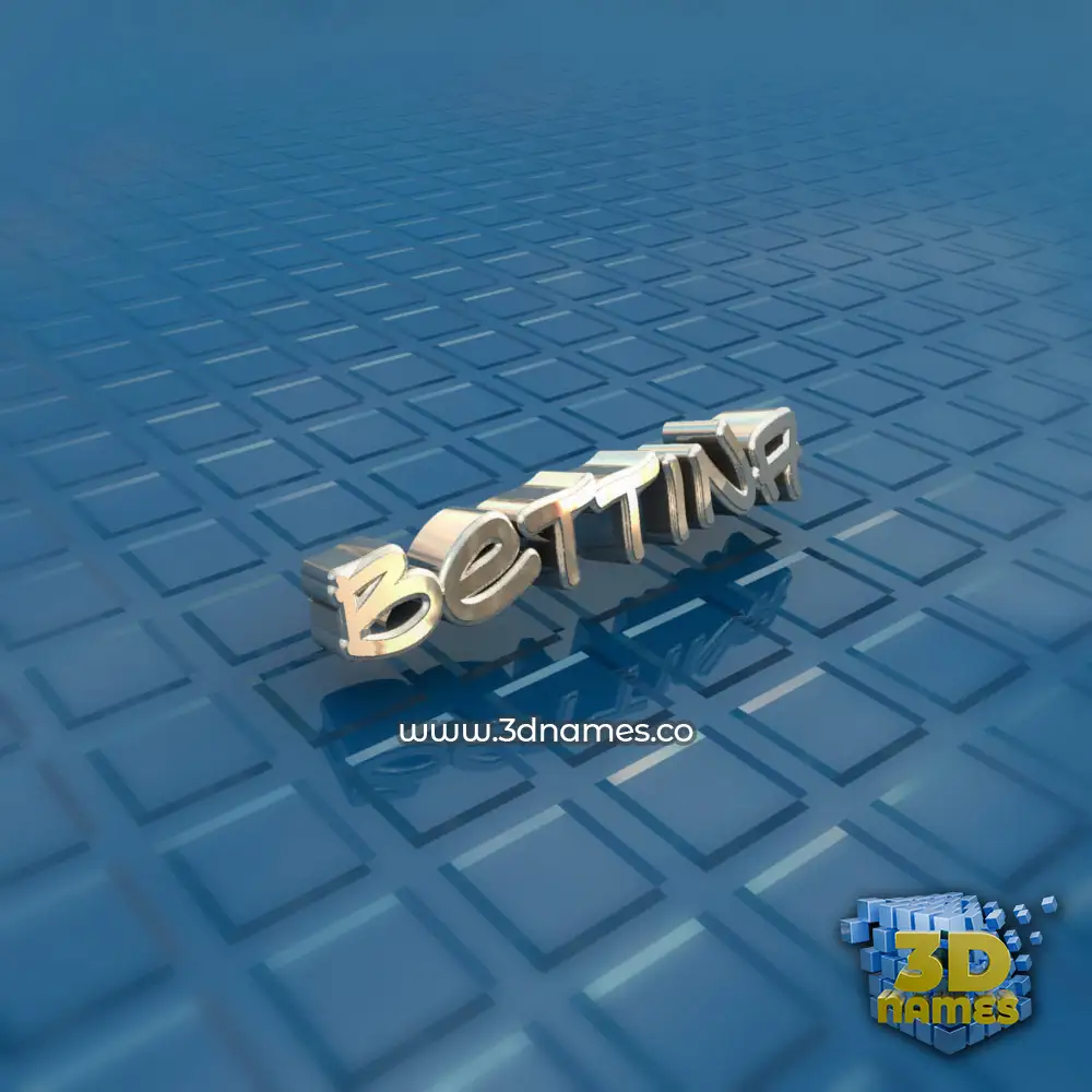 bettina in Blue Bling style - 3D name wallpaper