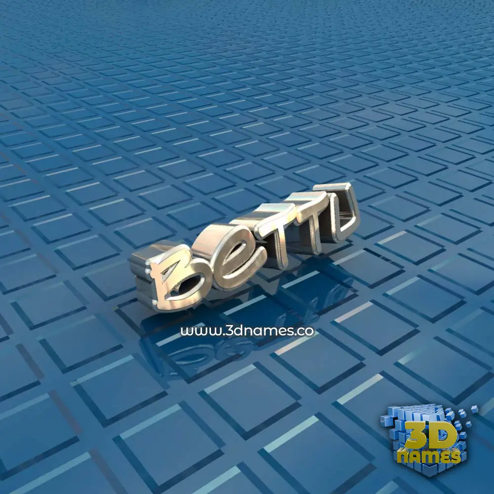 bettu in Blue Bling style - 3D name wallpaper