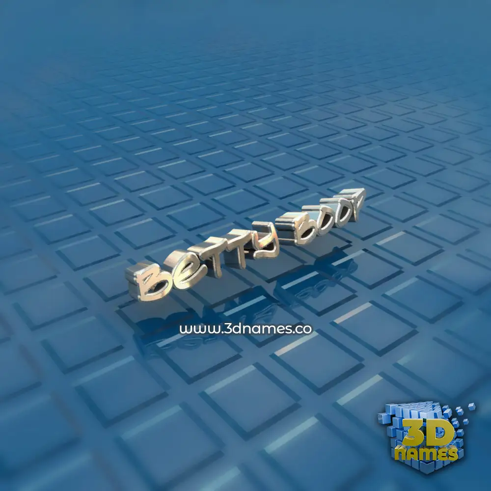 betty boop in Blue Bling style - 3D name wallpaper