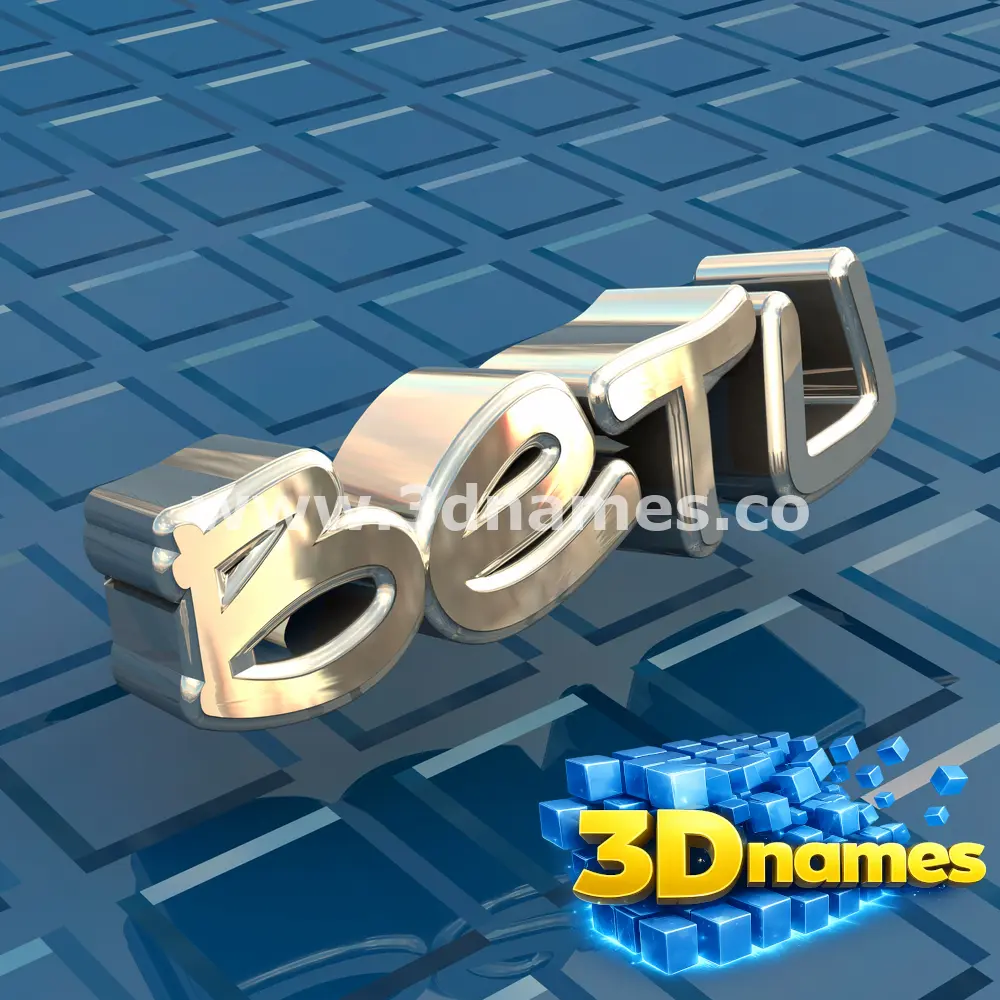 betu in Blue Bling style - 3D name wallpaper