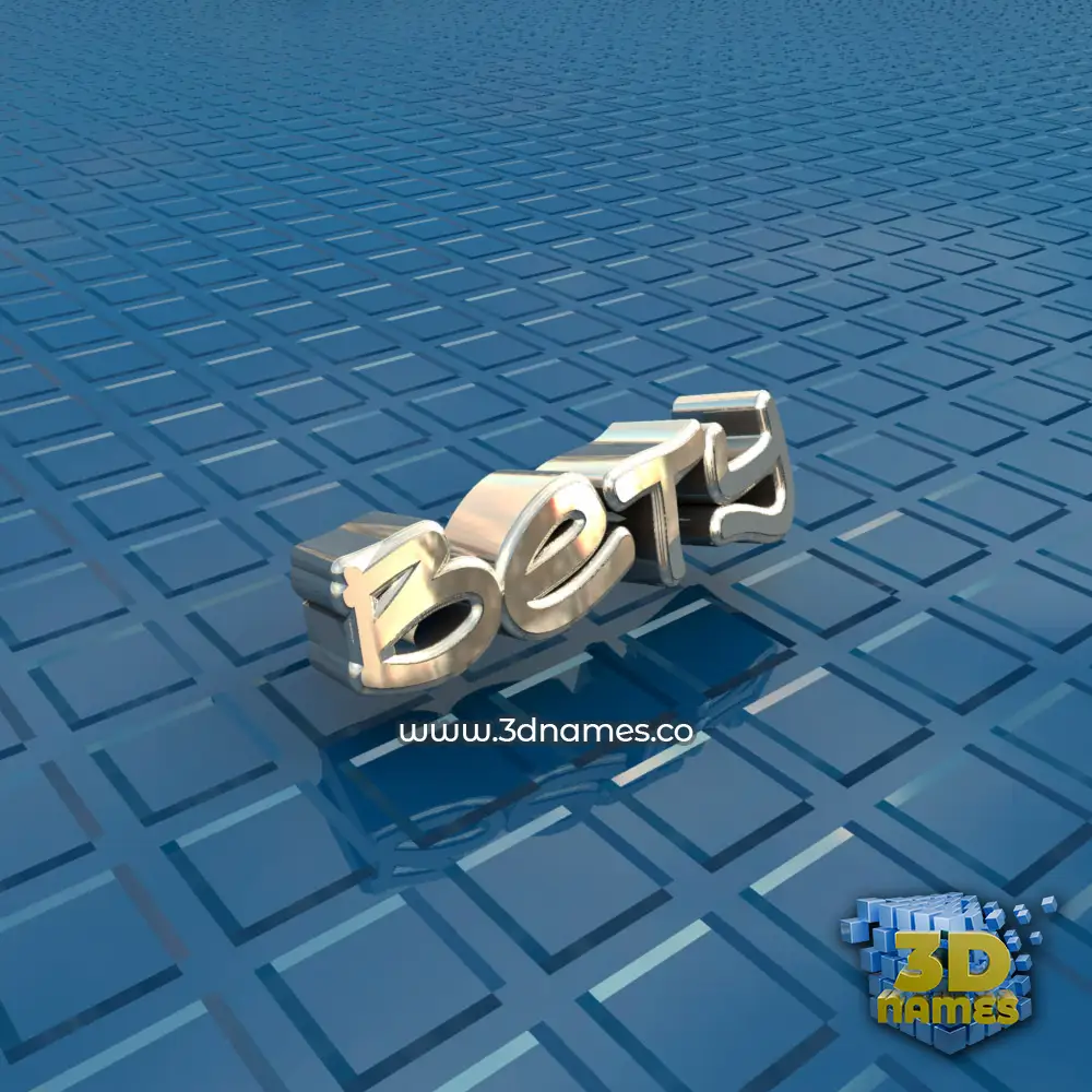 bety in Blue Bling style - 3D name wallpaper