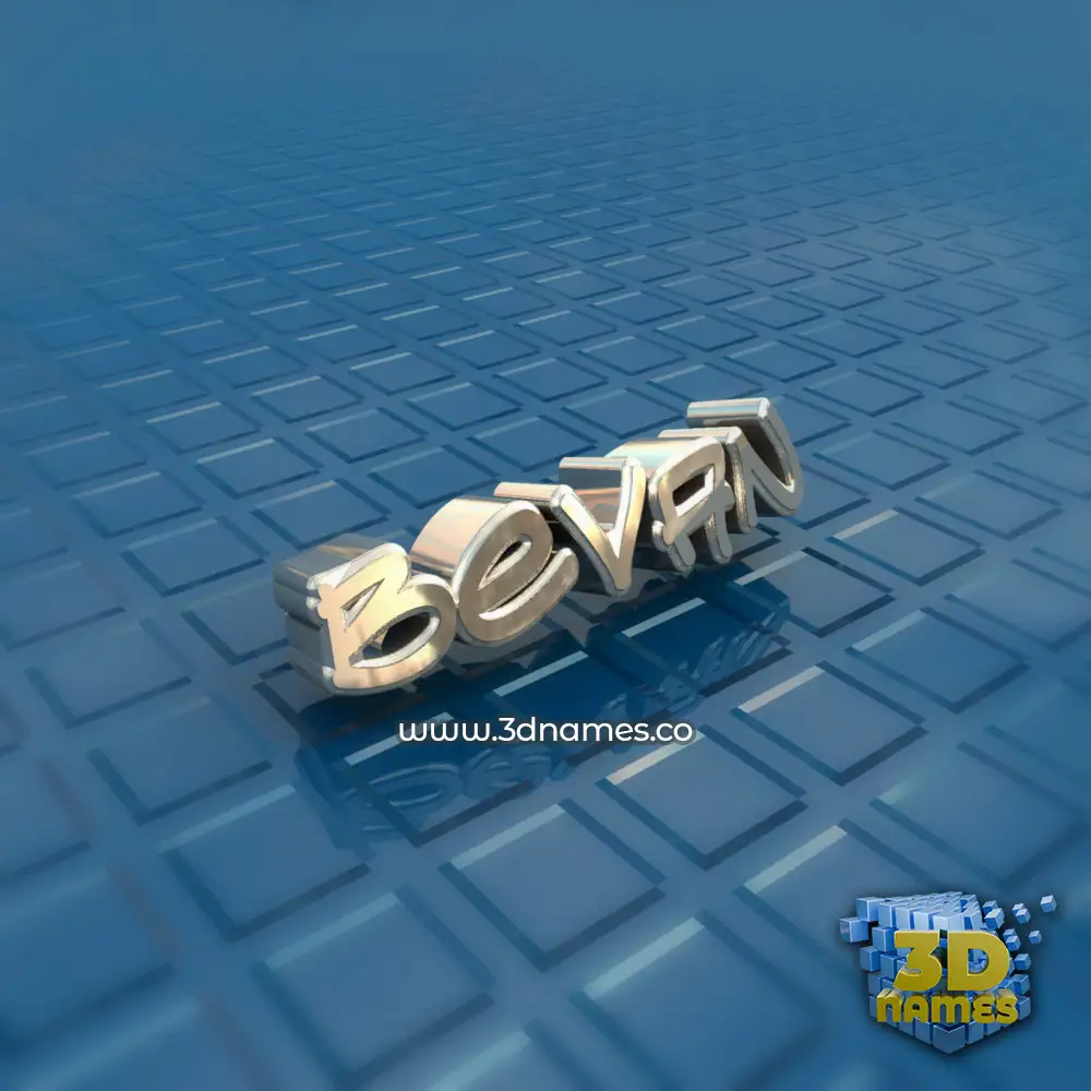 bevan in Blue Bling style - 3D name wallpaper