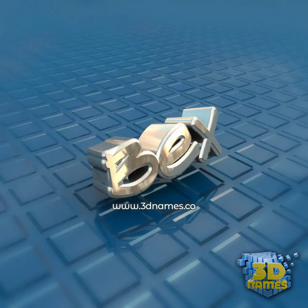 bex in Blue Bling style - 3D name wallpaper