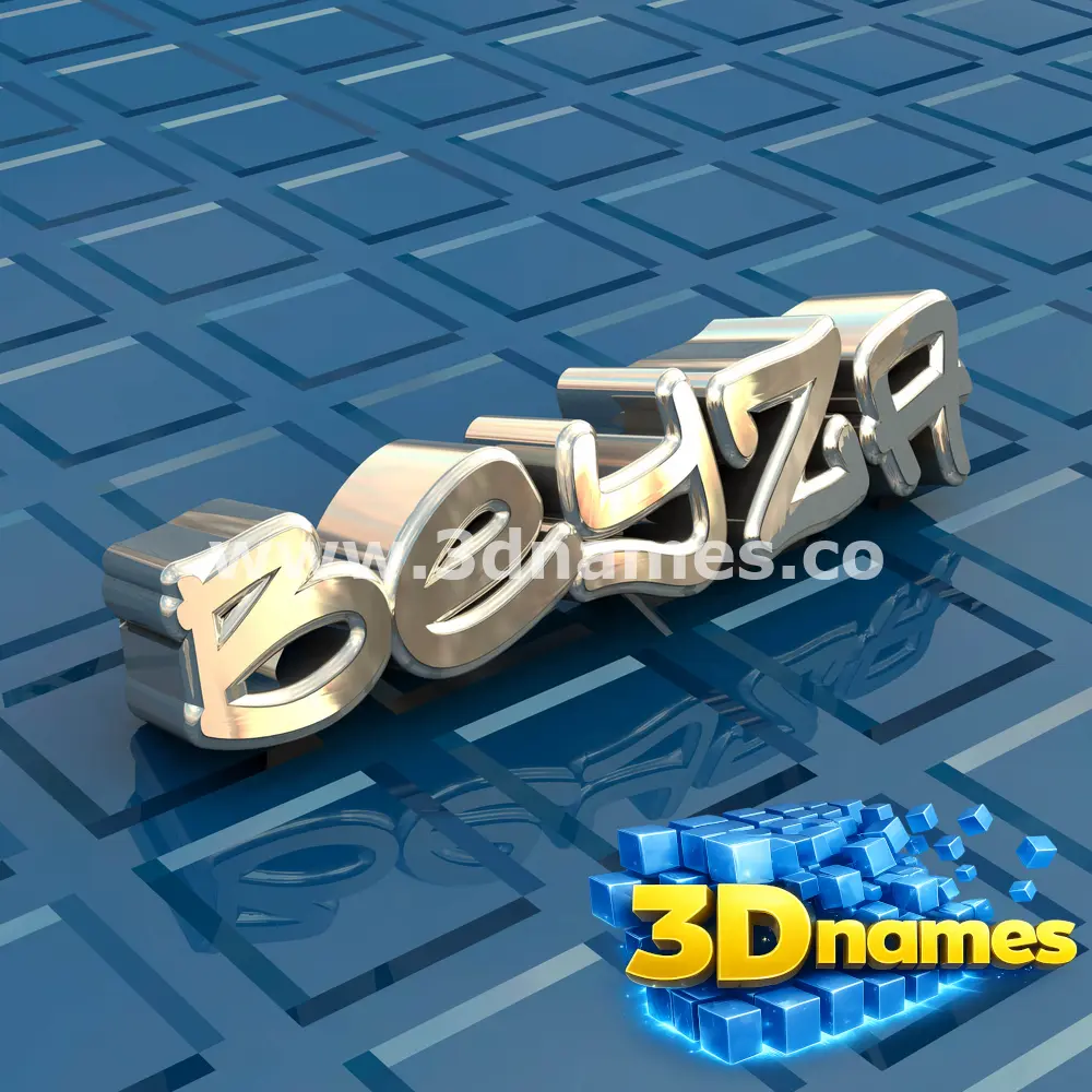 beyza in Blue Bling style - 3D name wallpaper