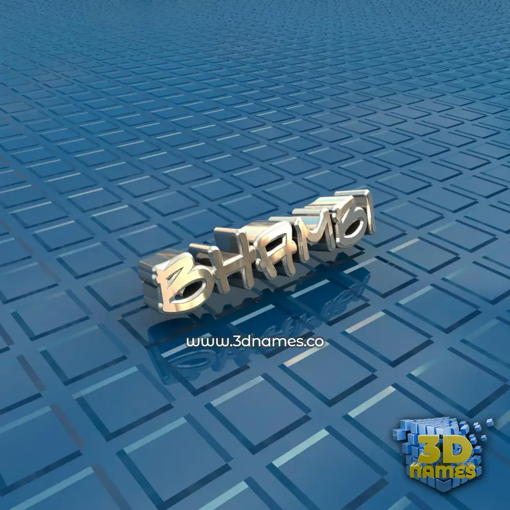 bhambi in Blue Bling style - 3D name wallpaper