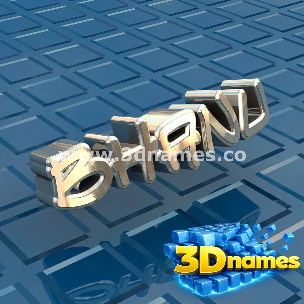 bhanu in Blue Bling style - 3D name wallpaper