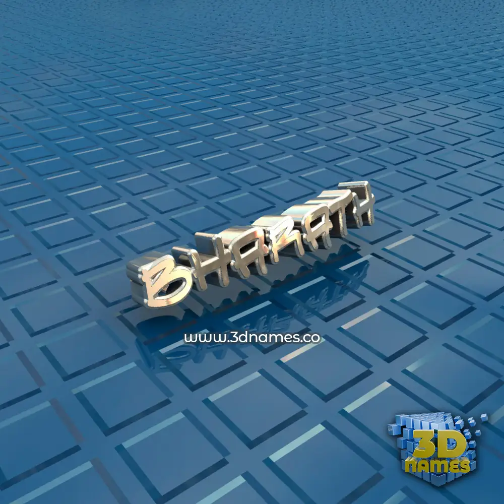 bharath in Blue Bling style - 3D name wallpaper