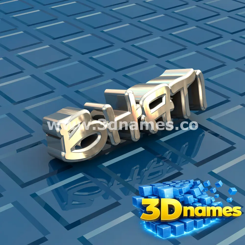bhati in Blue Bling style - 3D name wallpaper