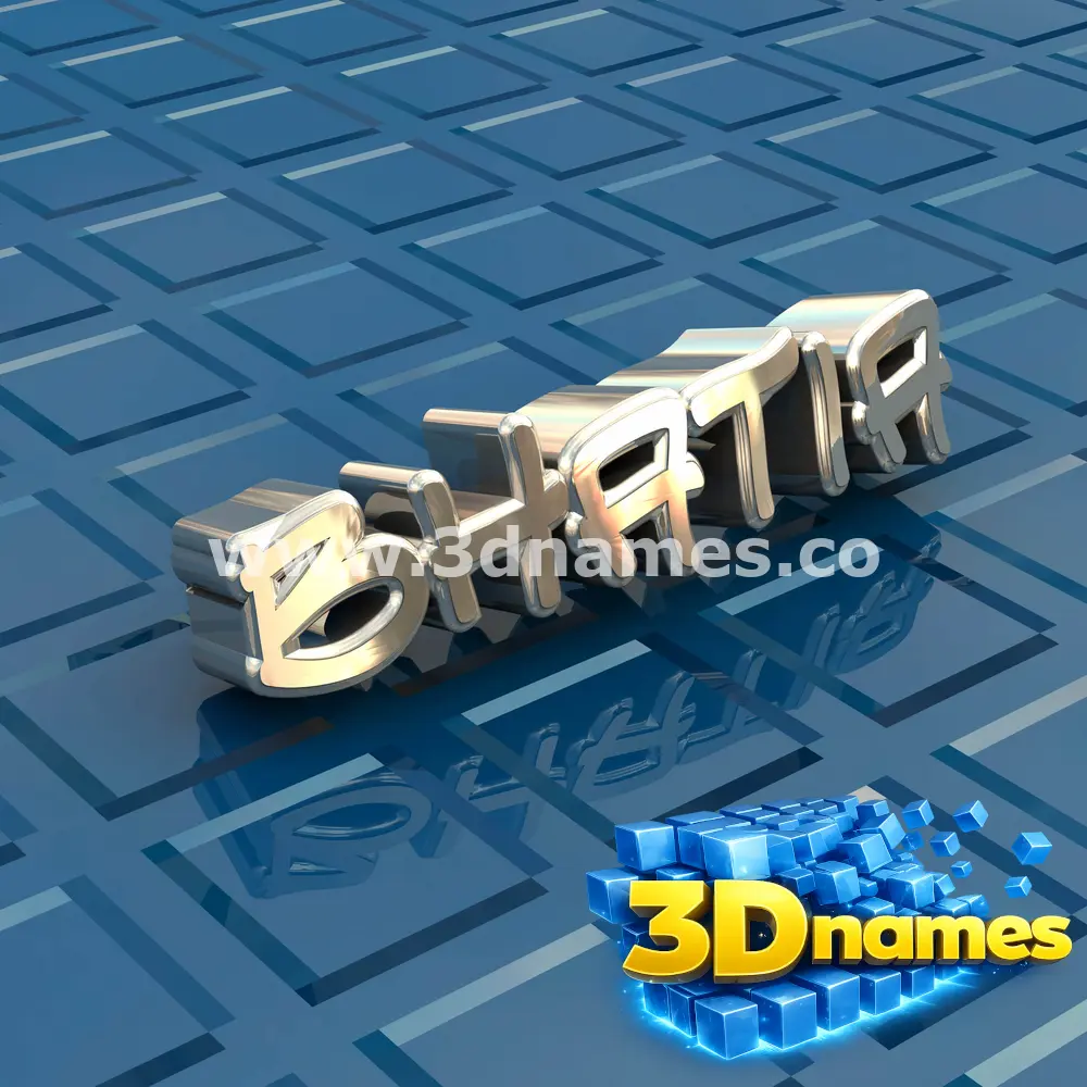 bhatia in Blue Bling style - 3D name wallpaper