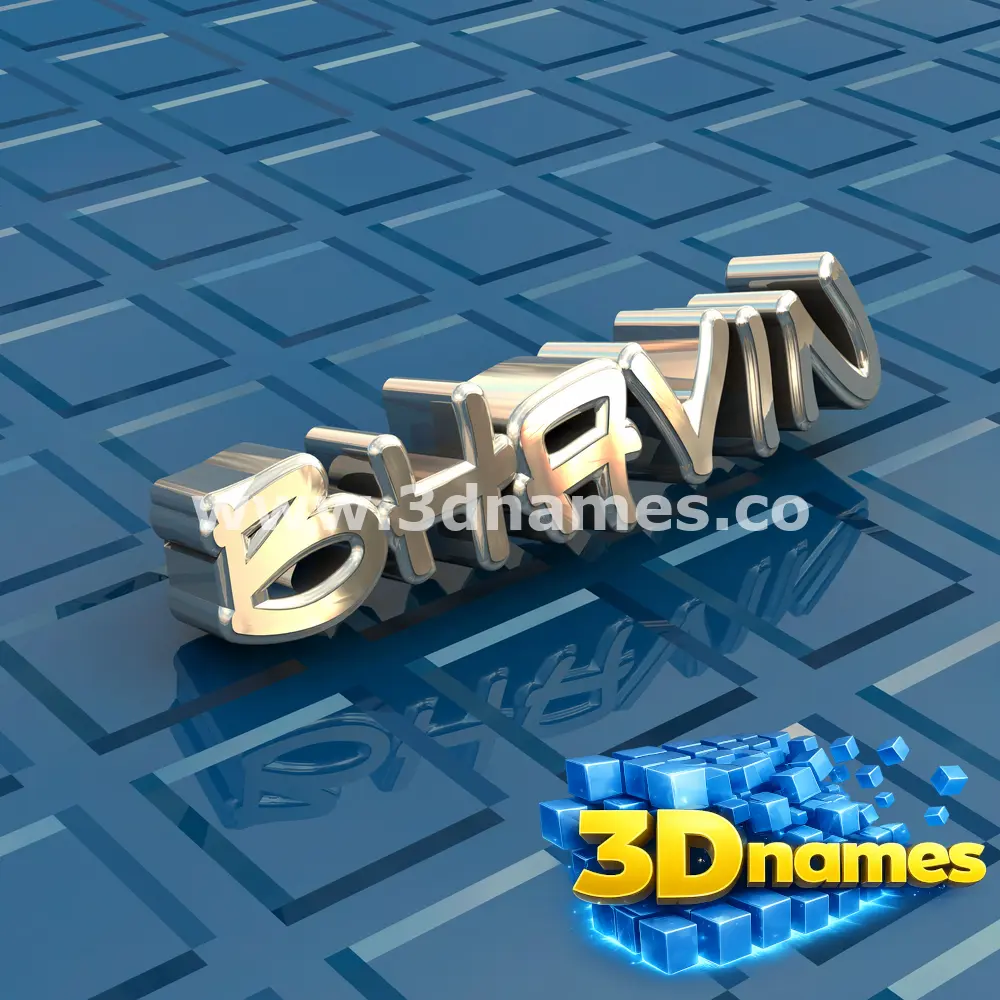bhavin in Blue Bling style - 3D name wallpaper
