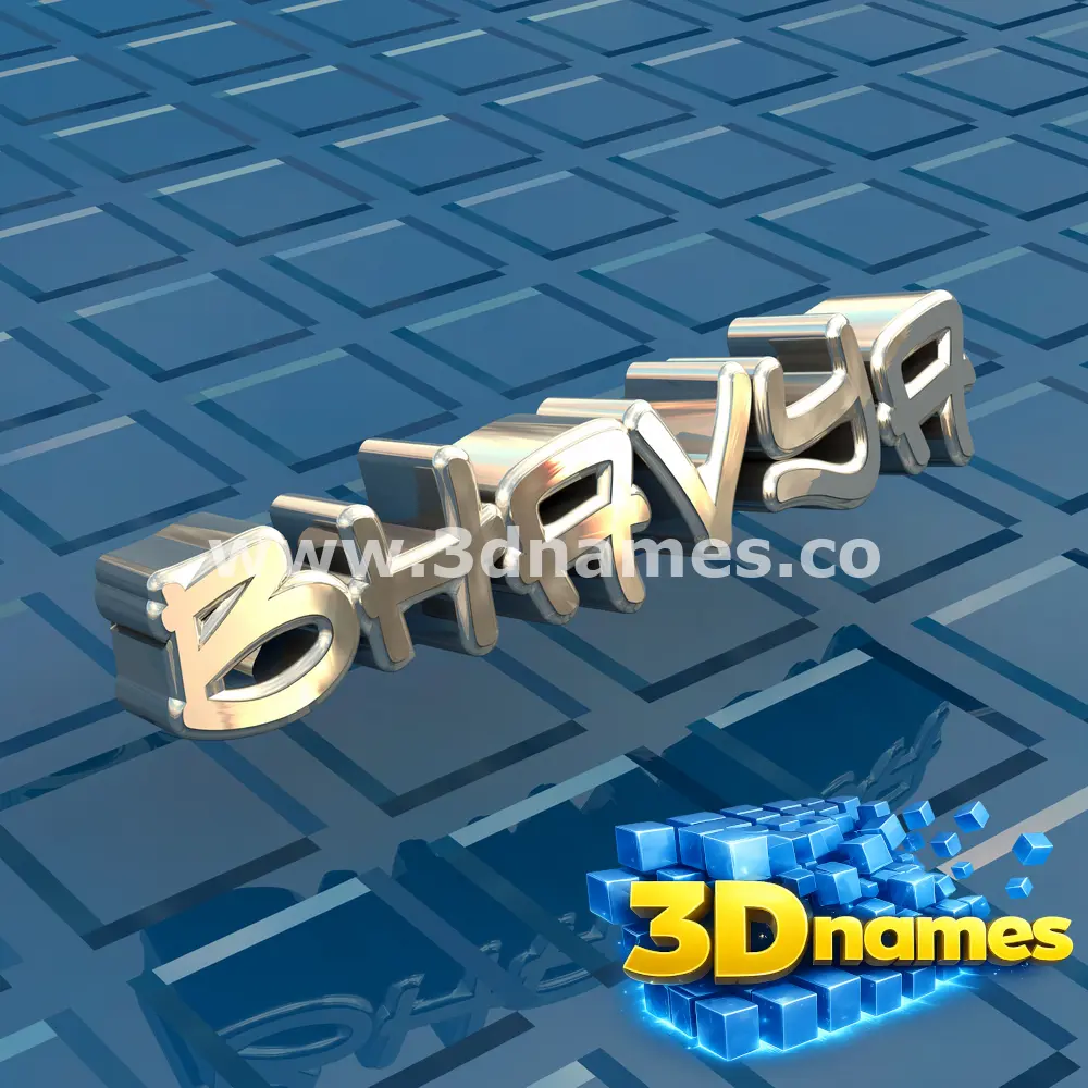 bhavya in Blue Bling style - 3D name wallpaper