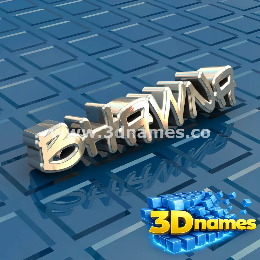 bhawna in Blue Bling style - 3D name wallpaper