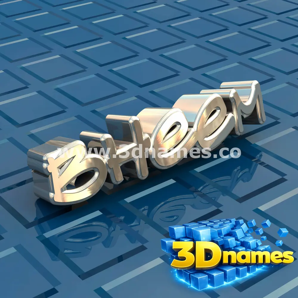 bheem in Blue Bling style - 3D name wallpaper