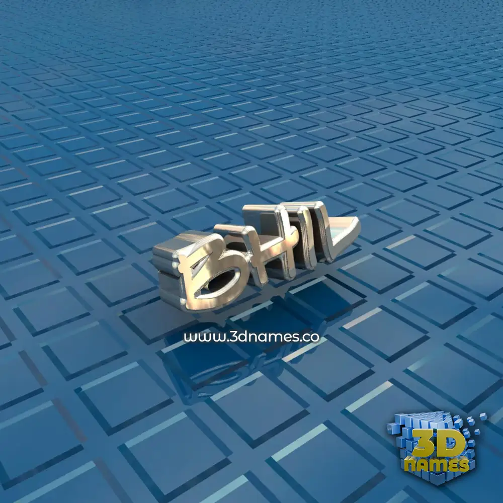 bhil in Blue Bling style - 3D name wallpaper