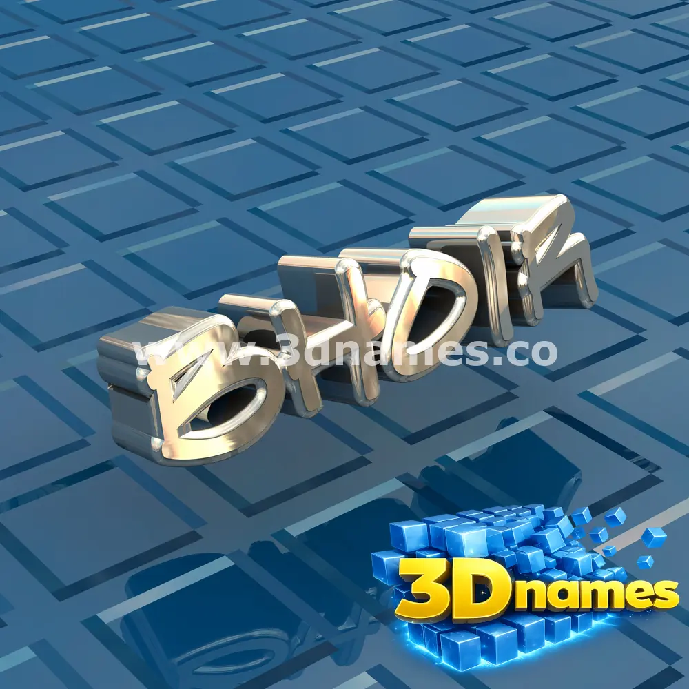 bhoir in Blue Bling style - 3D name wallpaper