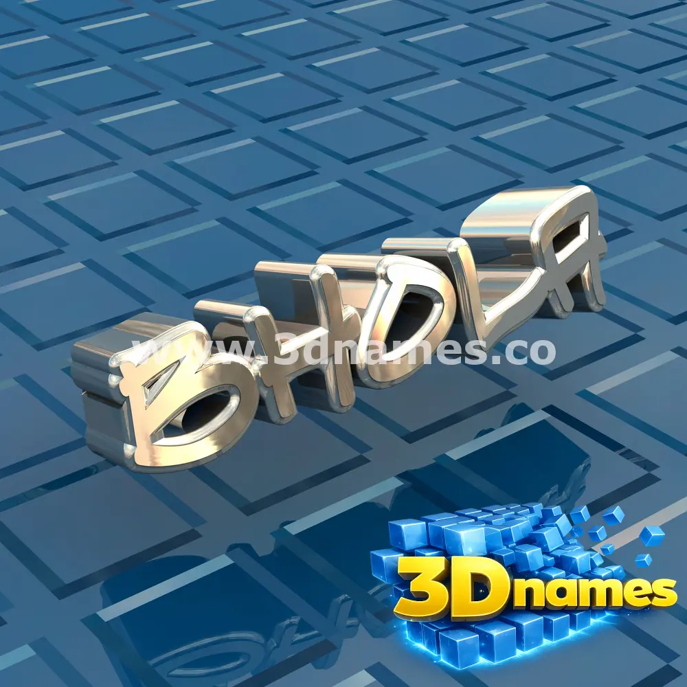 bhola in Blue Bling style - 3D name wallpaper
