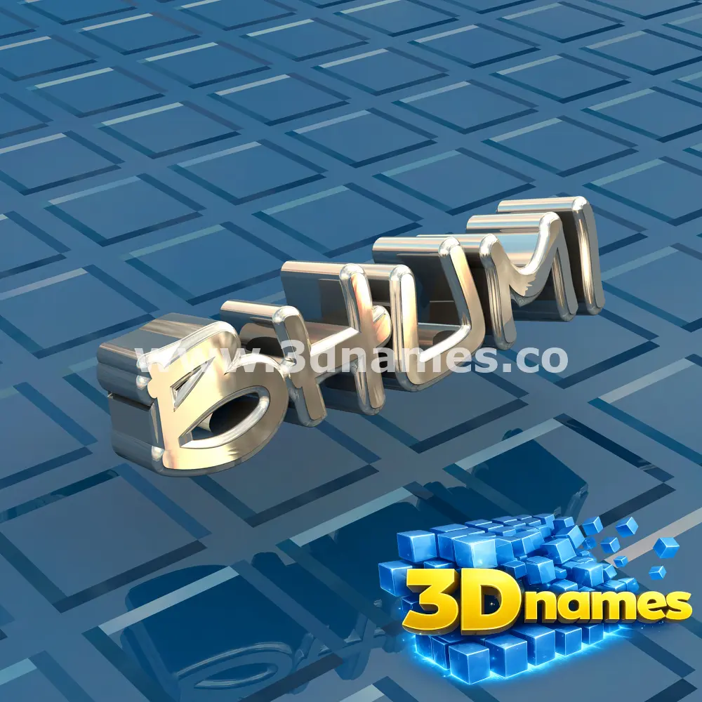 bhumi in Blue Bling style - 3D name wallpaper
