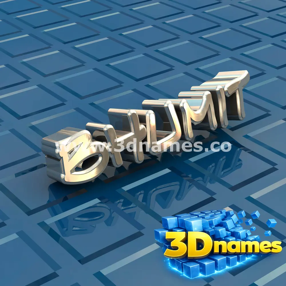 bhumit in Blue Bling style - 3D name wallpaper