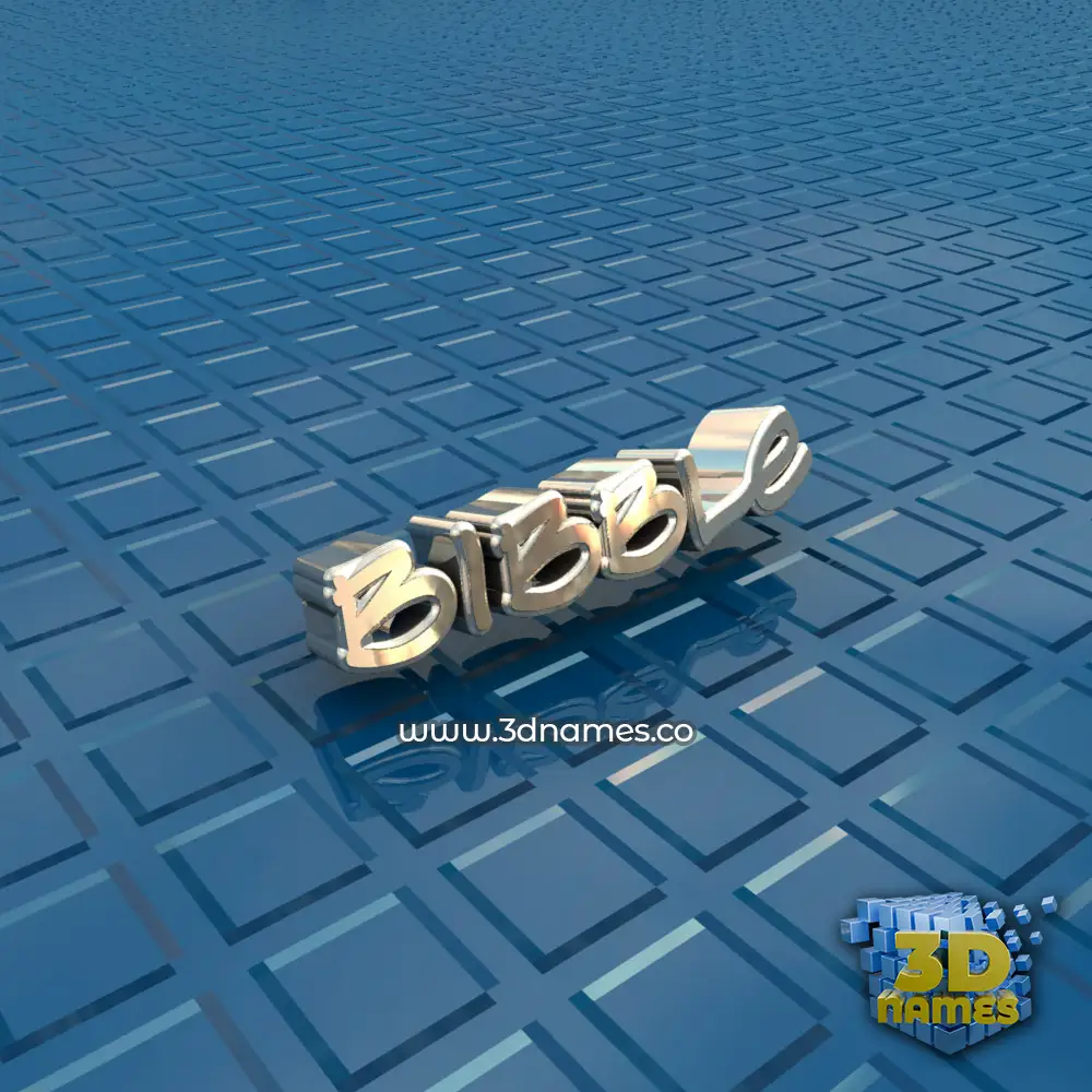 bibble in Blue Bling style - 3D name wallpaper