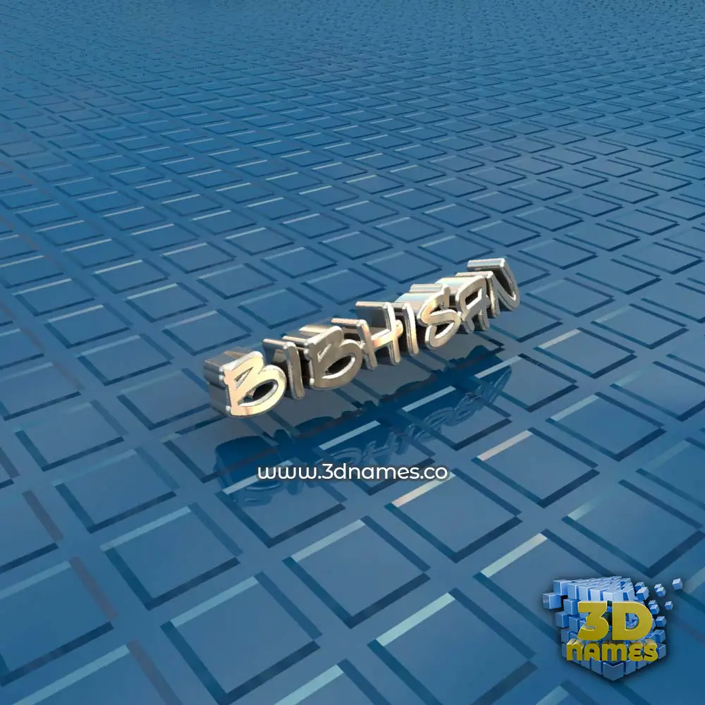 bibhisan in Blue Bling style - 3D name wallpaper