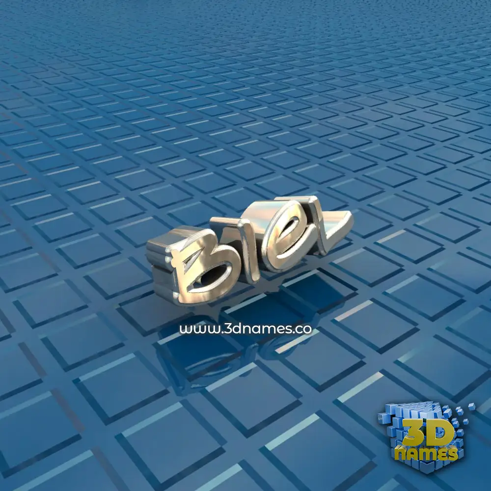 biel in Blue Bling style - 3D name wallpaper