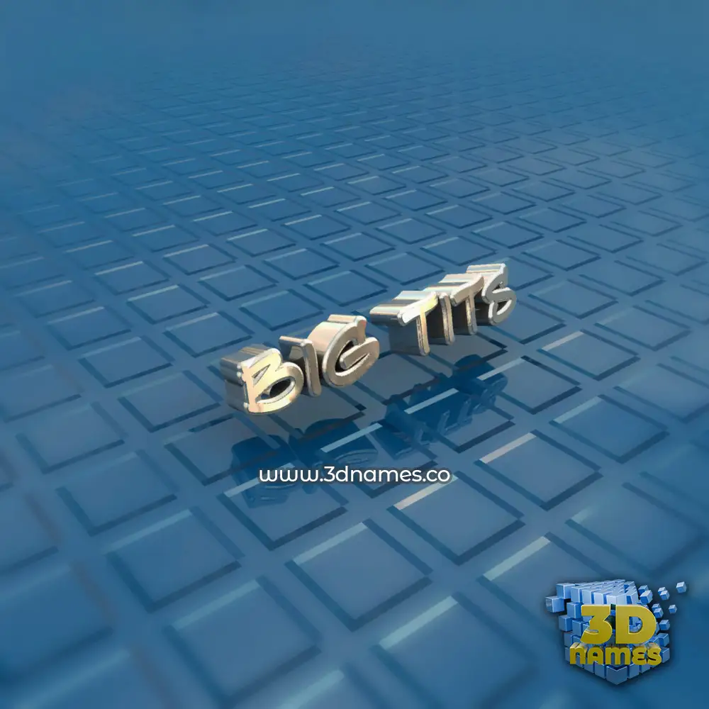 big tits in Blue Bling style - 3D name wallpaper