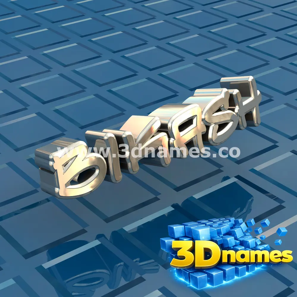 bikash in Blue Bling style - 3D name wallpaper