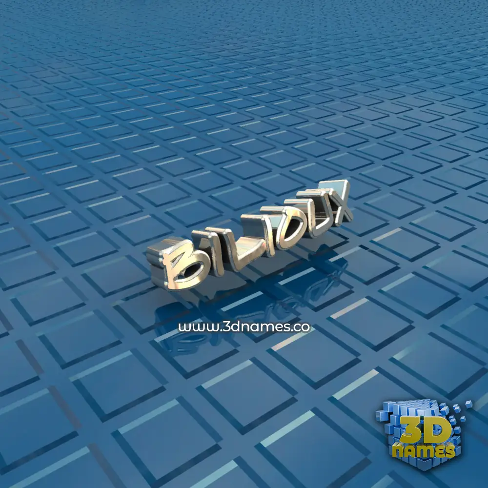 bilioux in Blue Bling style - 3D name wallpaper