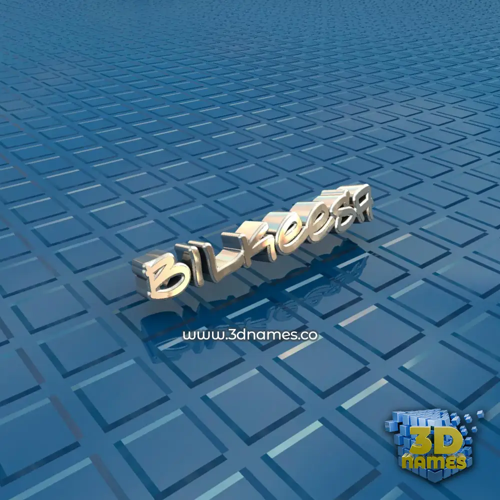 bilkeesa in Blue Bling style - 3D name wallpaper